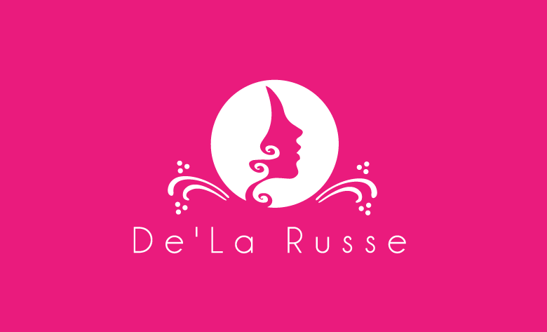 Reverse version of logo for De La Russe